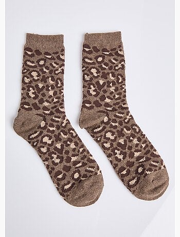 Chaussettes motif léopard avec laine - afibel