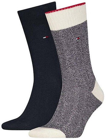 Chaussettes motif/style détail contrasté - tommy hilfiger