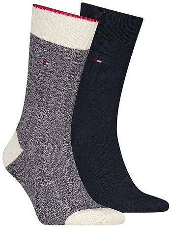 Chaussettes motif/style détail contrasté - tommy hilfiger