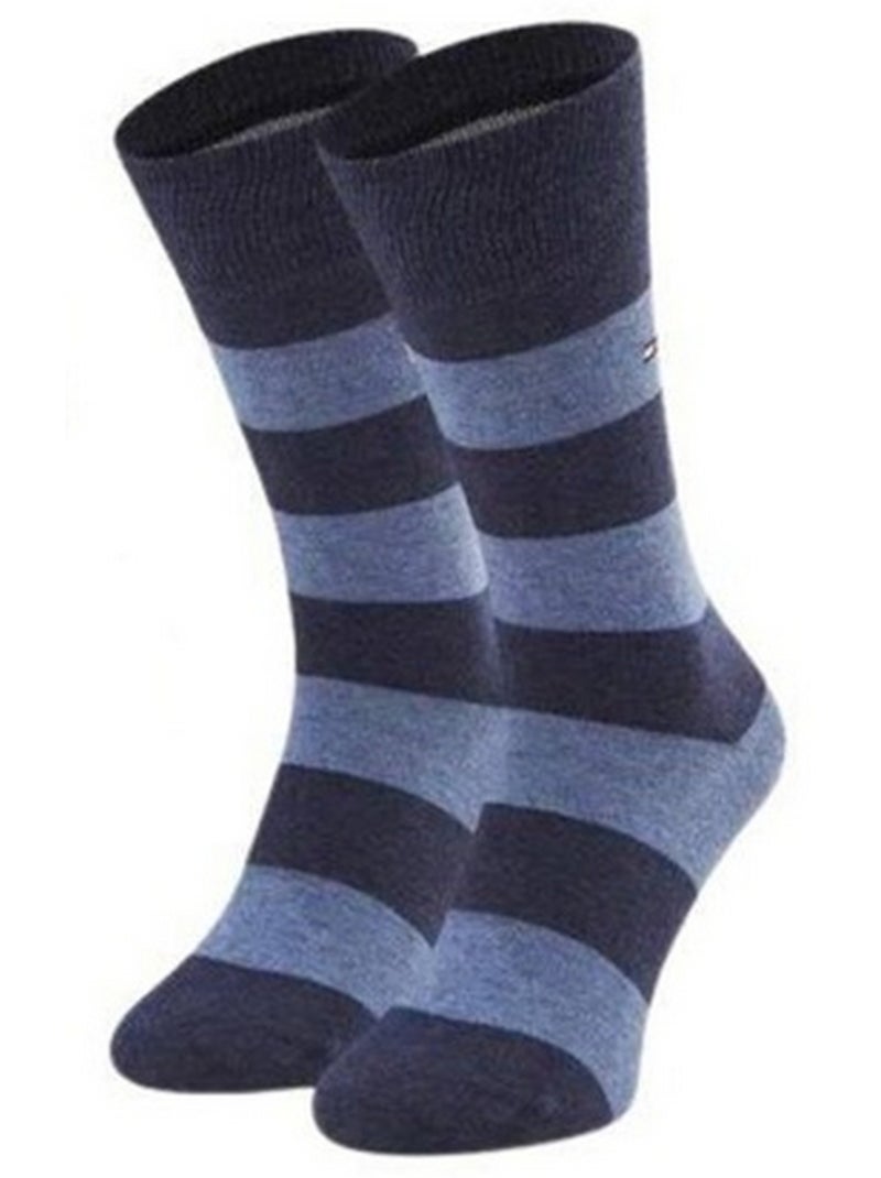 Chaussettes motif/style détail contrasté - tommy hilfiger Bleu marine - Kiabi