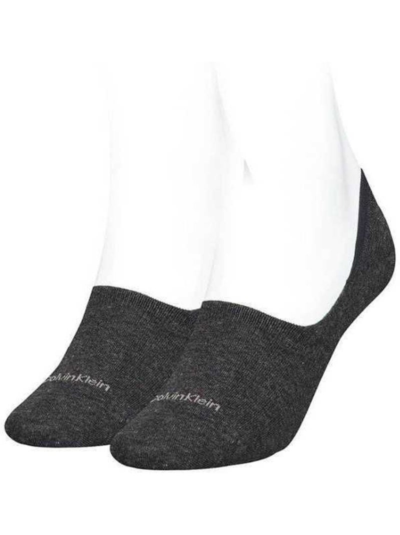 Chaussettes motif/style logo - calvin klein Gris - Kiabi