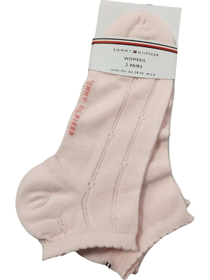 Chaussettes motif/style logo - tommy hilfiger Rose - Kiabi