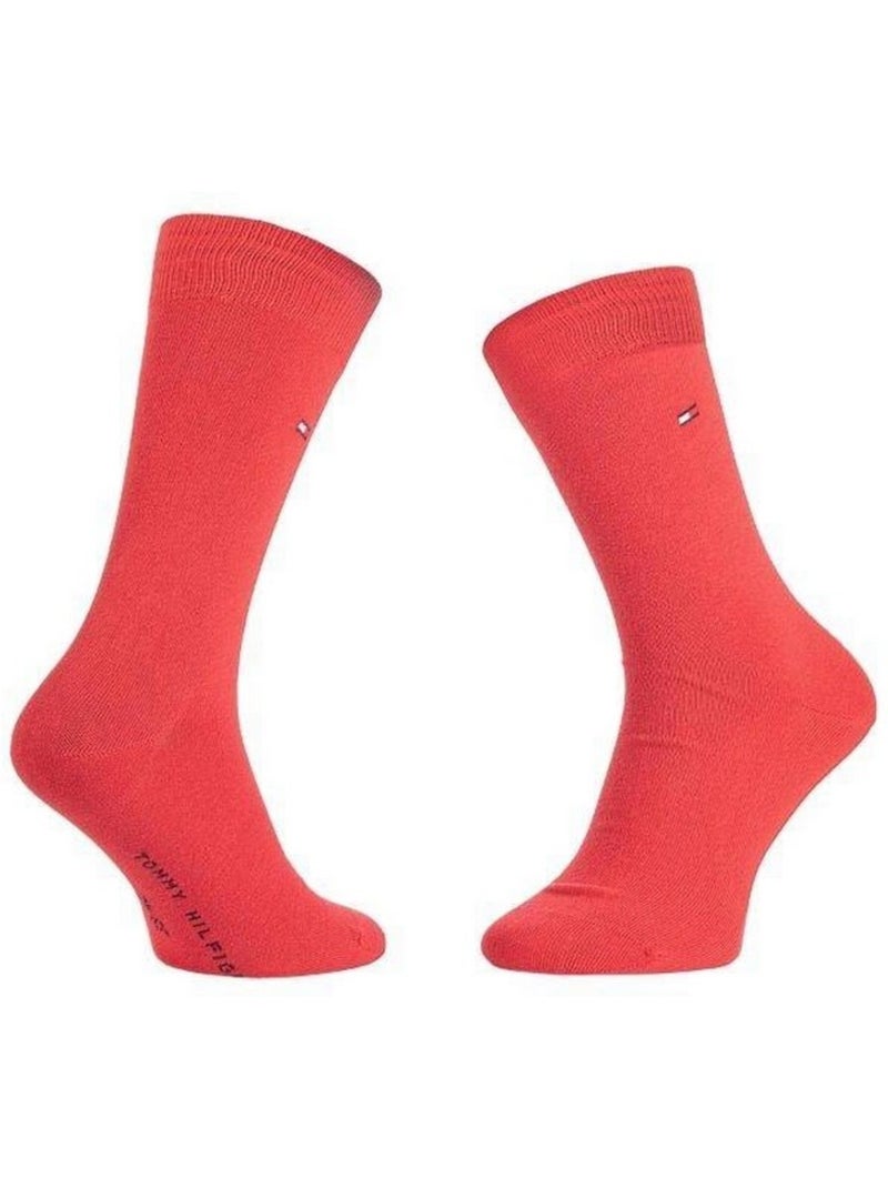Chaussettes motif/style logo brodé - tommy hilfiger Marine/Rouge - Kiabi
