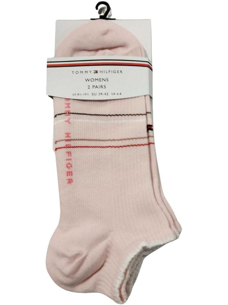 Chaussettes motif/style logo texte - tommy hilfiger Rose - Kiabi