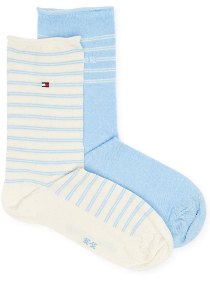 Chaussettes motif/style rayé - tommy hilfiger Bleu - Kiabi