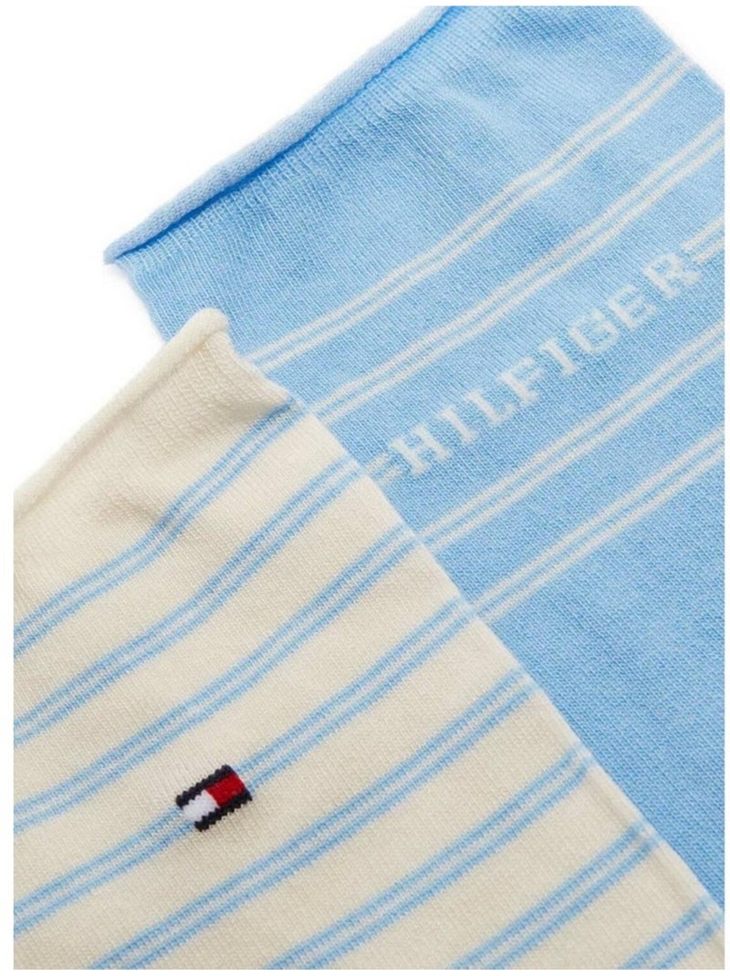 Chaussettes motif/style rayé - tommy hilfiger Bleu - Kiabi