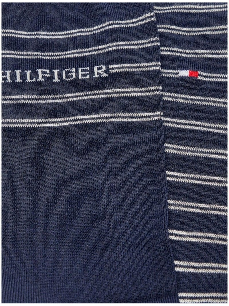 Chaussettes motif/style rayé - tommy hilfiger Bleu marine - Kiabi