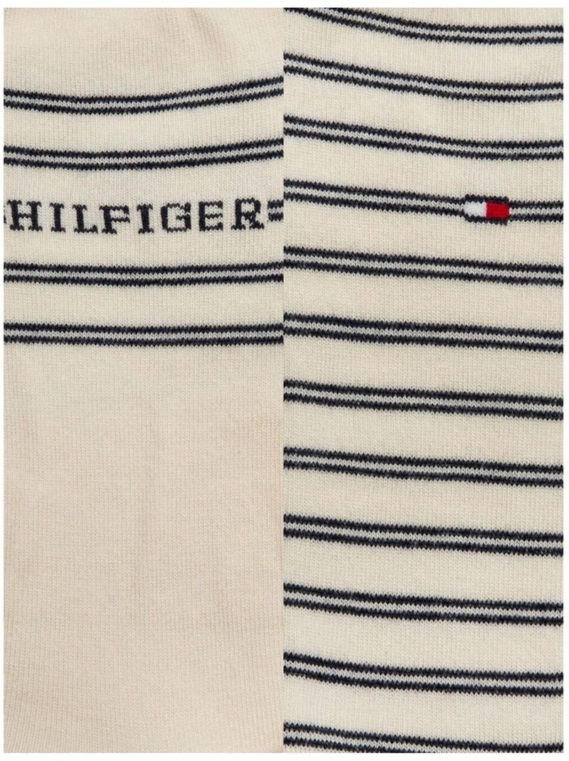Chaussettes motif/style rayé - tommy hilfiger Crème - Kiabi