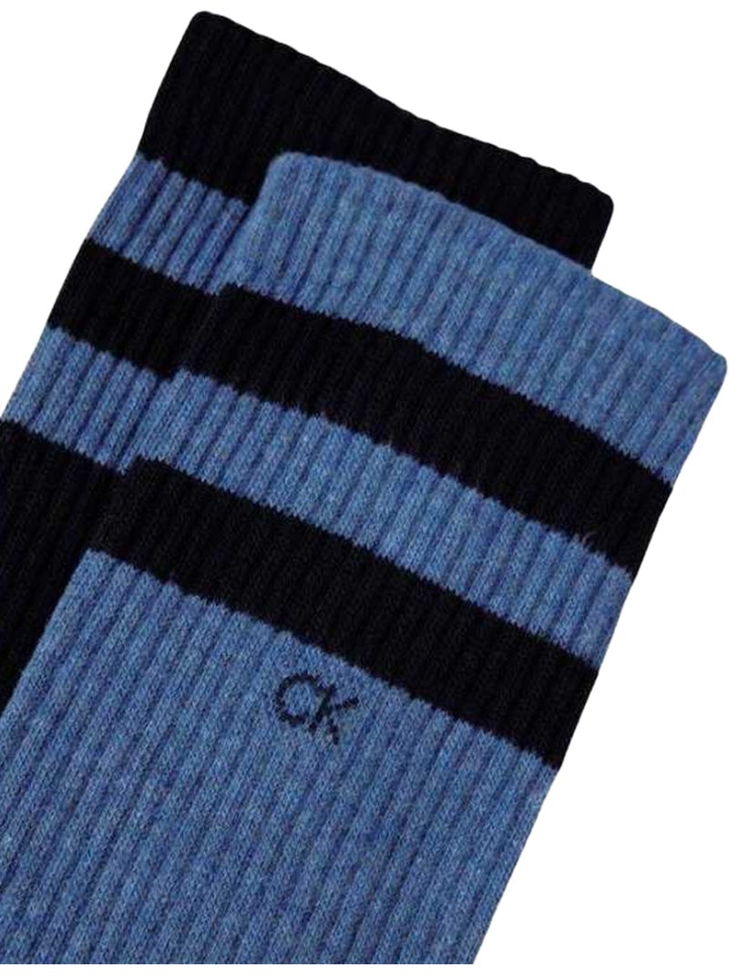 Chaussettes motif/style rayures contrastées - calvin klein Bleu marine - Kiabi