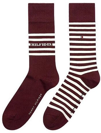 Chaussettes motif/style rayures contrastées - tommy hilfiger