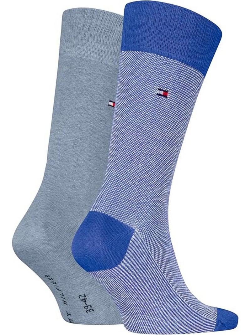 Chaussettes motif/style uni - tommy hilfiger Bleu marine/Gris froid - Kiabi