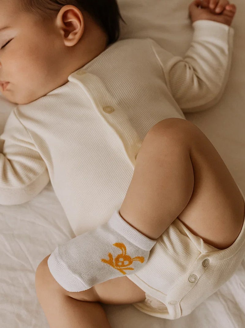 Chaussettes Naissance En Coton Bio Blanc - Kiabi