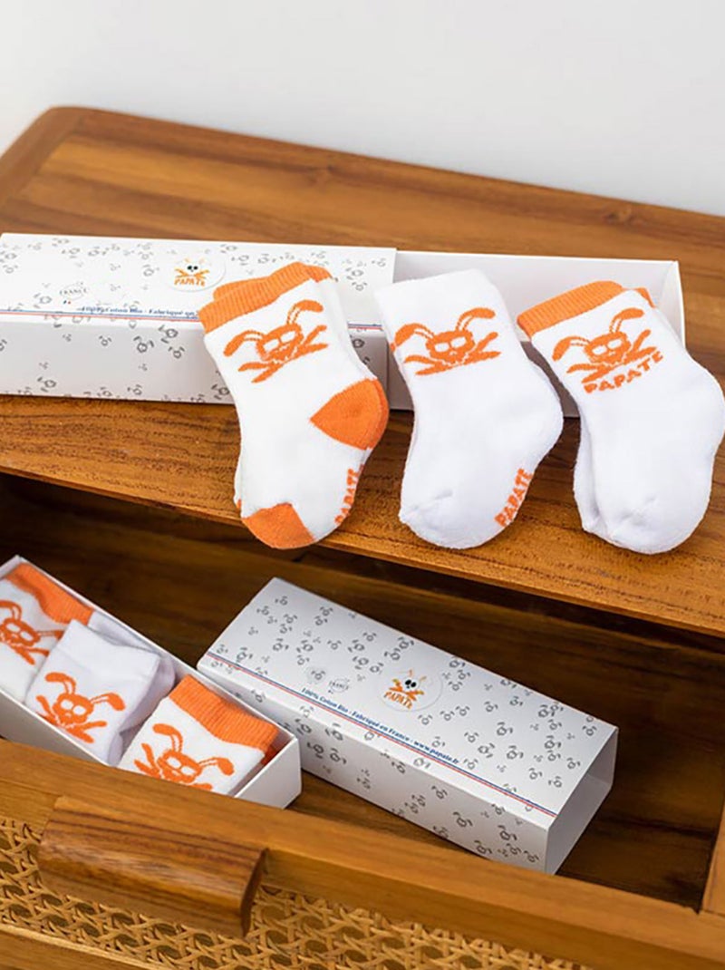 Chaussettes Naissance En Coton Bio Blanc - Kiabi