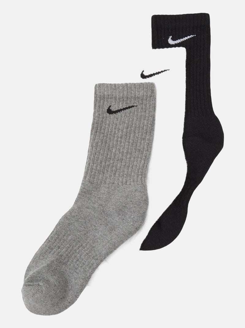Chaussettes Nike lot de 3 Blanc Gris Noir - Kiabi