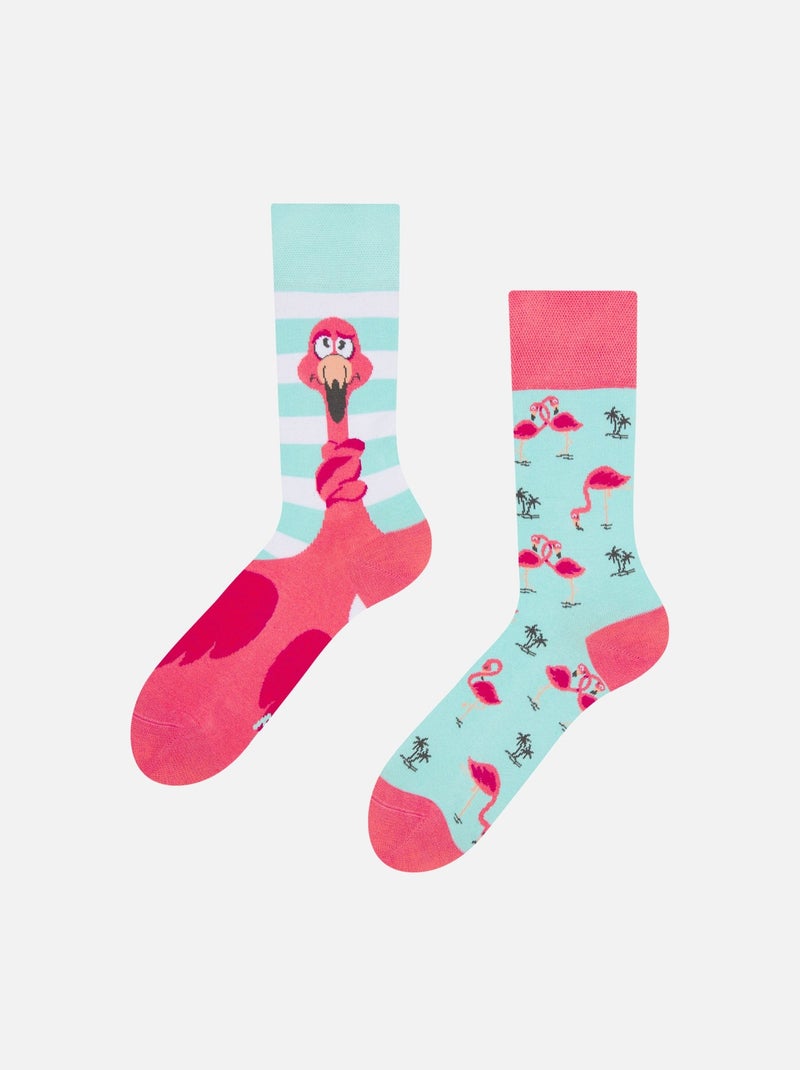 Chaussettes Nœuds de Flamants Bleu Rose Bleu - Kiabi