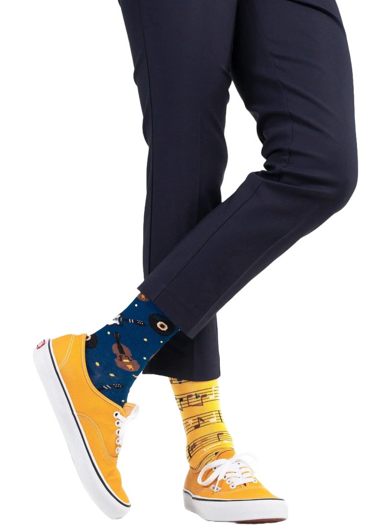 Chaussettes Notes de Musique Jaune - Kiabi