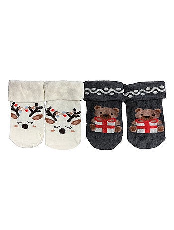 Chaussettes Ours & Renne x2 Les Chatounets