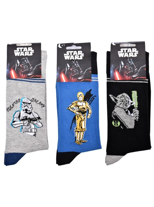 Chaussettes Pack Cadeaux Homme LICENCE - Pack de 3 - Kiabi Chaussettes Pack Cadeaux Homme LICENCE - Pack de 3 - Kiabi