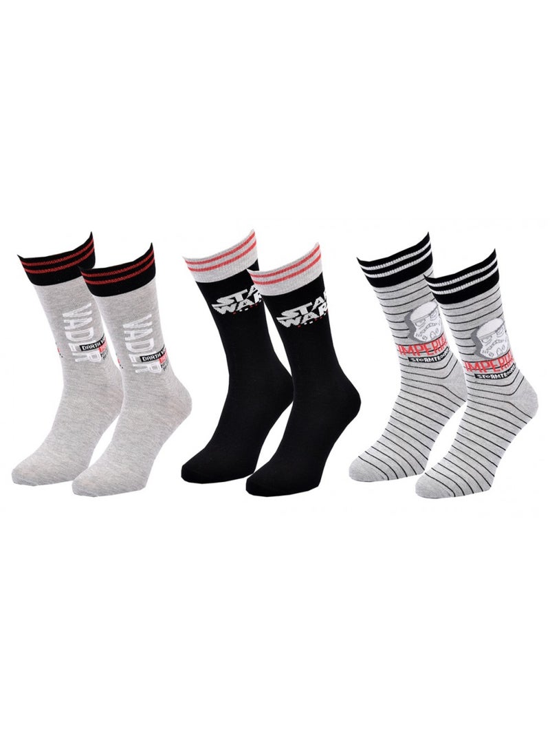 Chaussettes Pack Cadeaux Homme LICENCE - Pack de 3 Gris Noir Gris - Kiabi