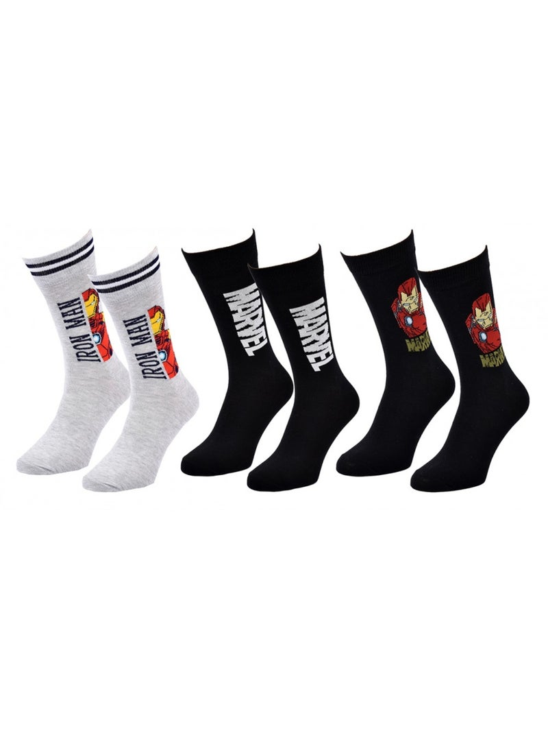 Chaussettes Pack Cadeaux Homme LICENCE - Pack de 3 Gris Noir Noir - Kiabi