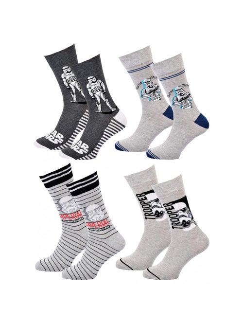 Chaussettes Pack Cadeaux Homme LICENCE - Pack de 4 - Kiabi Chaussettes Pack Cadeaux Homme LICENCE - Pack de 4 - Kiabi