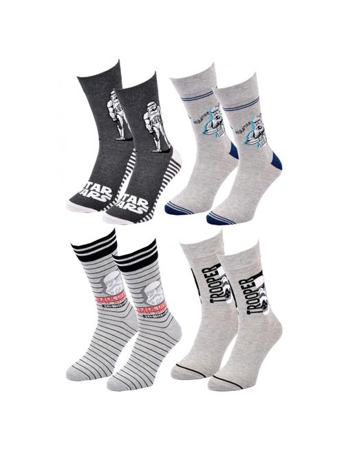 Chaussettes Pack Cadeaux Homme LICENCE - Pack de 4 - Kiabi Chaussettes Pack Cadeaux Homme LICENCE - Pack de 4 - Kiabi