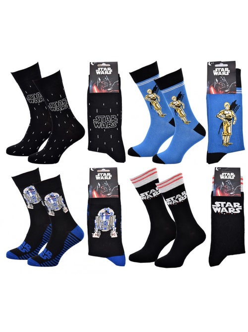 Chaussettes Pack Cadeaux Homme LICENCE - Pack de 4 - Kiabi Chaussettes Pack Cadeaux Homme LICENCE - Pack de 4 - Kiabi