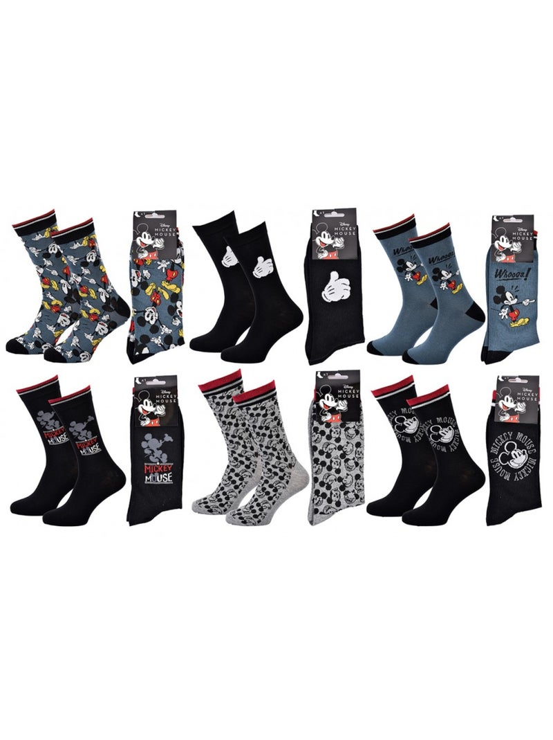Chaussettes Pack Cadeaux Homme LICENCE - Pack de 6 Gris Gris anthracite Noir - Kiabi
