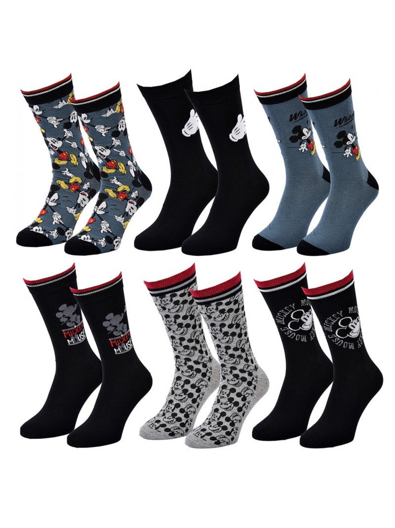 Chaussettes Pack Cadeaux Homme LICENCE - Pack de 6 Gris Gris anthracite Noir - Kiabi