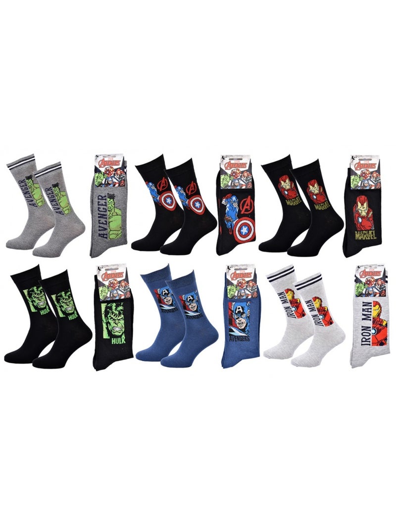 Chaussettes Pack Cadeaux Homme LICENCE - Pack de 6 Gris Noir Bleu - Kiabi