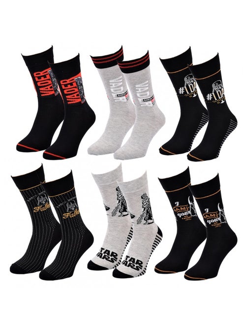 Chaussettes Pack Cadeaux Homme LICENCE - Pack de 6 - Kiabi Chaussettes Pack Cadeaux Homme LICENCE - Pack de 6 - Kiabi