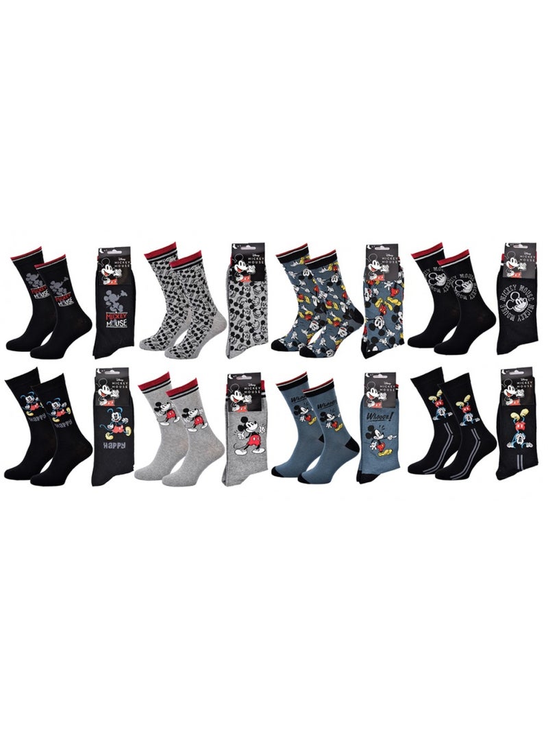 Chaussettes Pack Cadeaux Homme LICENCE - Pack de 8 Noir Multicolore Gris - Kiabi