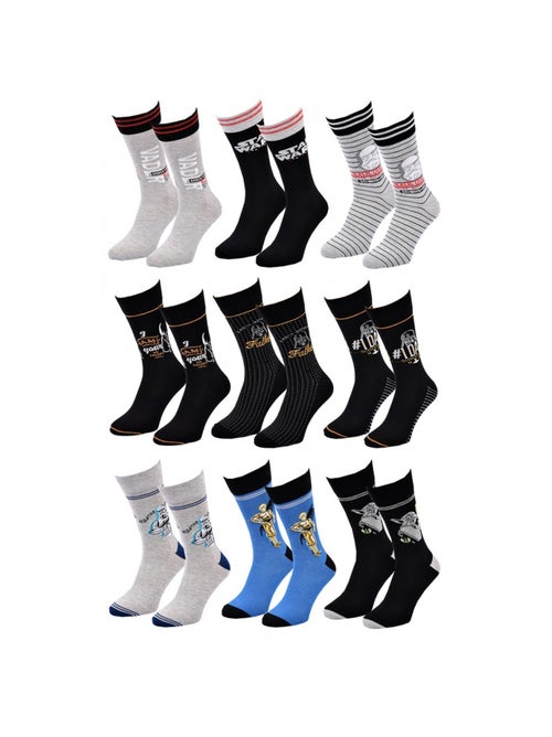 Chaussettes Pack Cadeaux Homme LICENCE - Pack de 9 - Kiabi
