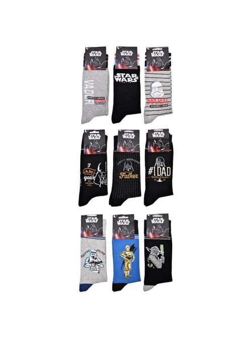 Chaussettes Pack Cadeaux Homme LICENCE - Pack de 9 - Kiabi