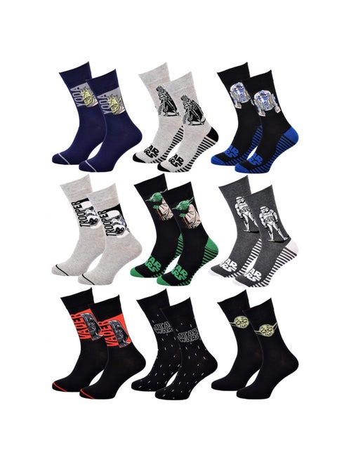 Chaussettes Pack Cadeaux Homme LICENCE - Pack de 9 - Kiabi
