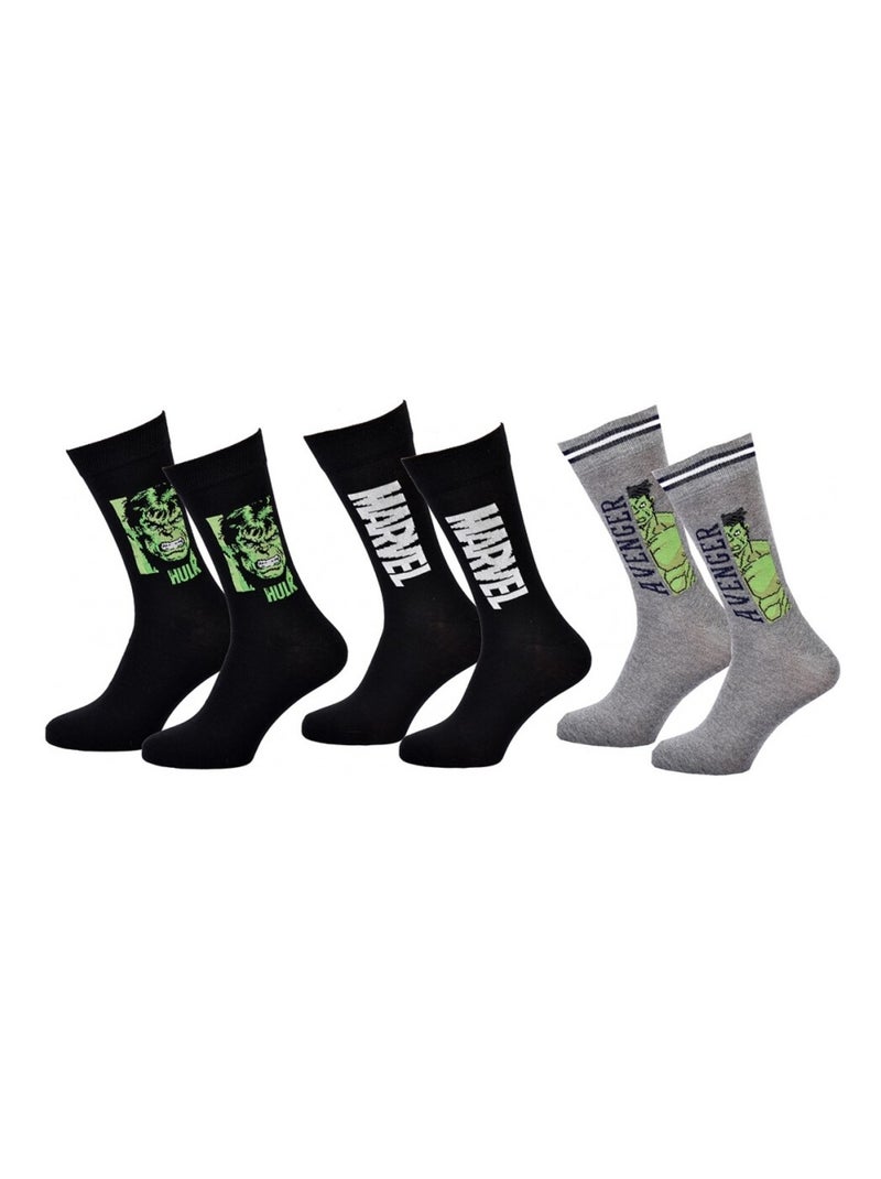 Chaussettes Pack Cadeaux Homme MARVEL AVENGERS - Pack de 3 Noir Noir Gris - Kiabi