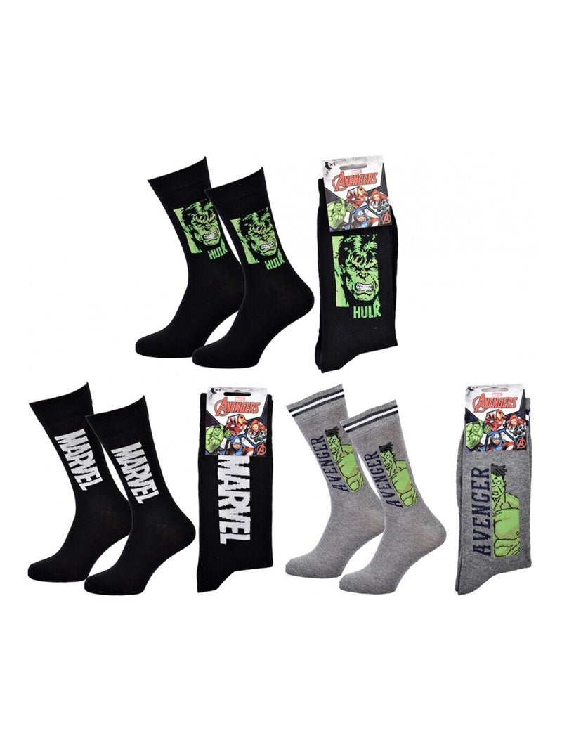 Chaussettes Pack Cadeaux Homme MARVEL AVENGERS - Pack de 3 Noir Noir Gris - Kiabi