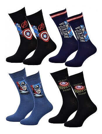 Chaussettes Pack Cadeaux Homme MARVEL AVENGERS - Pack de 4