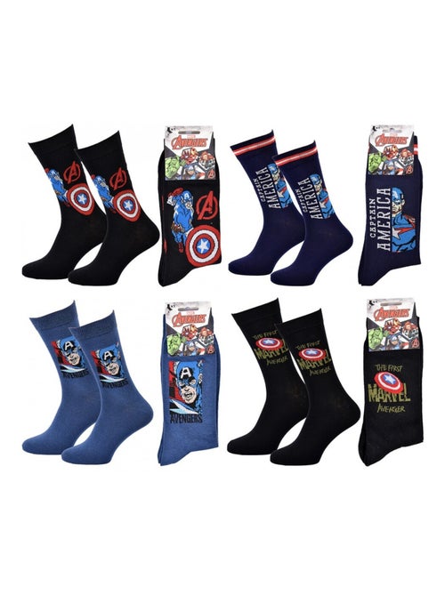 Chaussettes Pack Cadeaux Homme MARVEL AVENGERS - Pack de 4 - Kiabi
