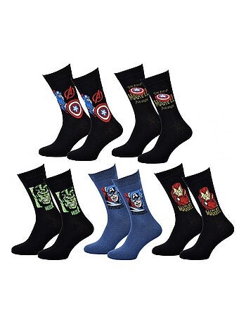 Chaussettes Pack Cadeaux Homme MARVEL AVENGERS - Pack de 5