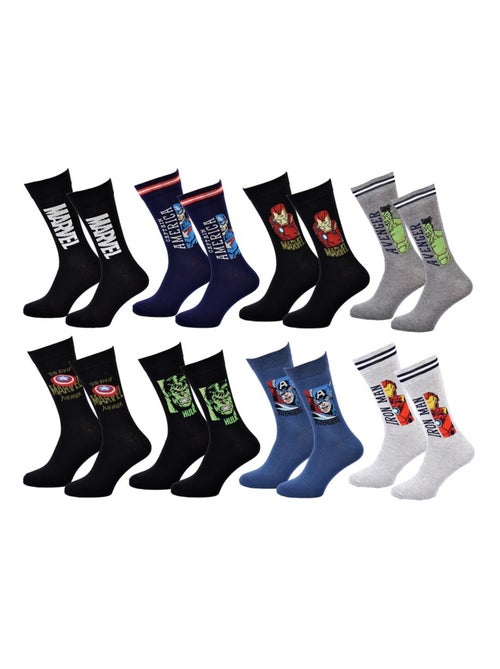 Chaussettes Pack Cadeaux Homme MARVEL AVENGERS - Pack de 8 - Kiabi