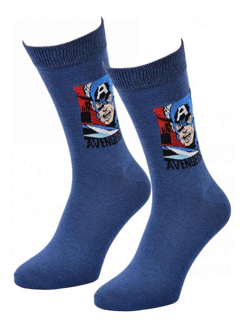 Chaussettes Pack Cadeaux Homme MARVEL AVENGERS Bleu clair - Kiabi