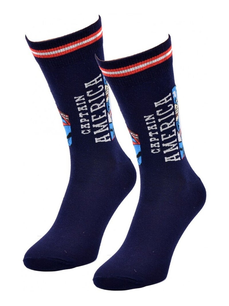 Chaussettes Pack Cadeaux Homme MARVEL AVENGERS Bleu marine - Kiabi