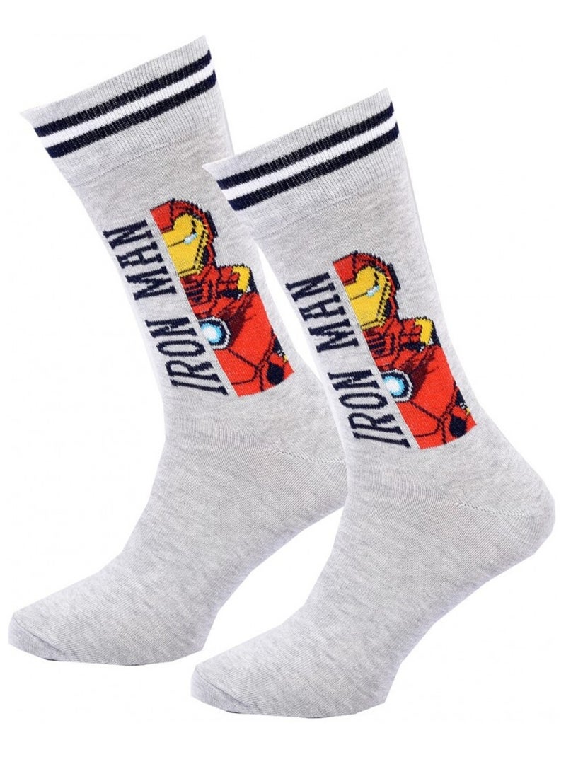 Chaussettes Pack Cadeaux Homme MARVEL AVENGERS Gris - Kiabi