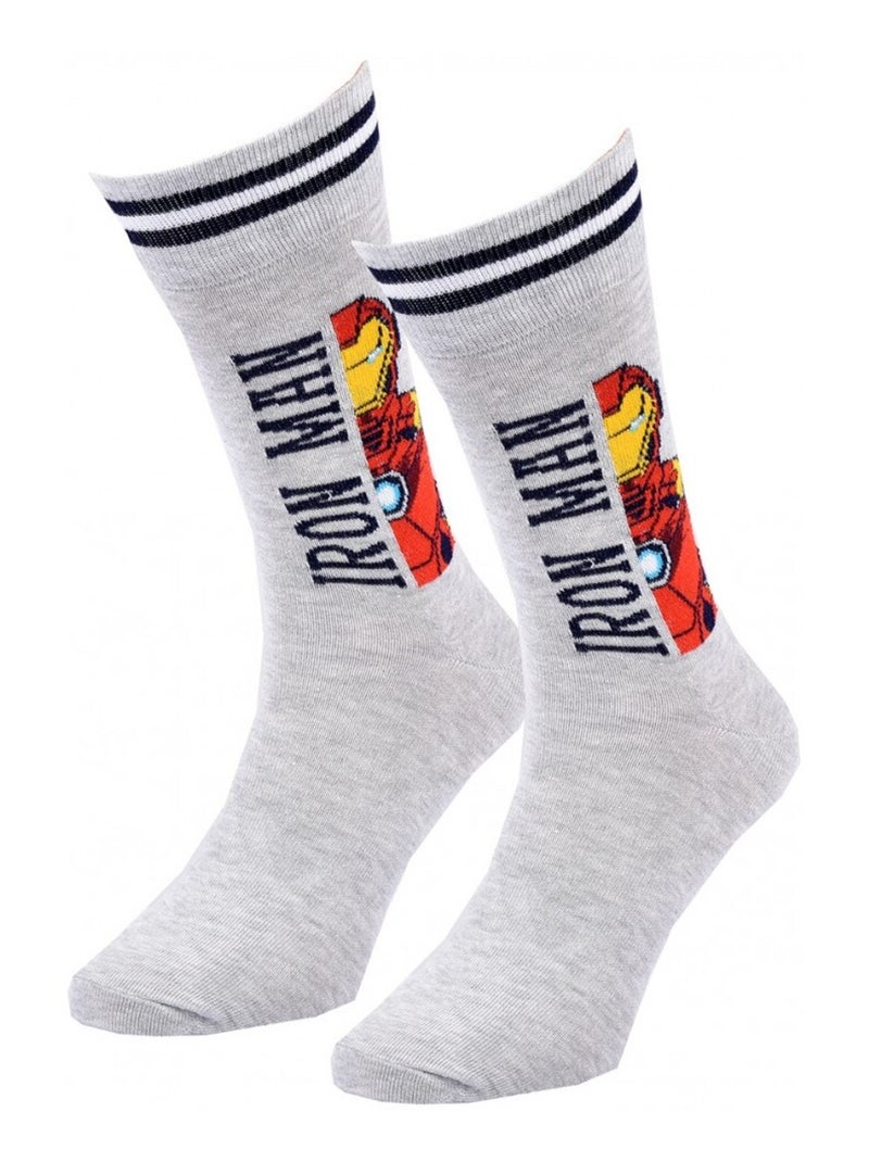 Chaussettes Pack Cadeaux Homme MARVEL AVENGERS Gris - Kiabi