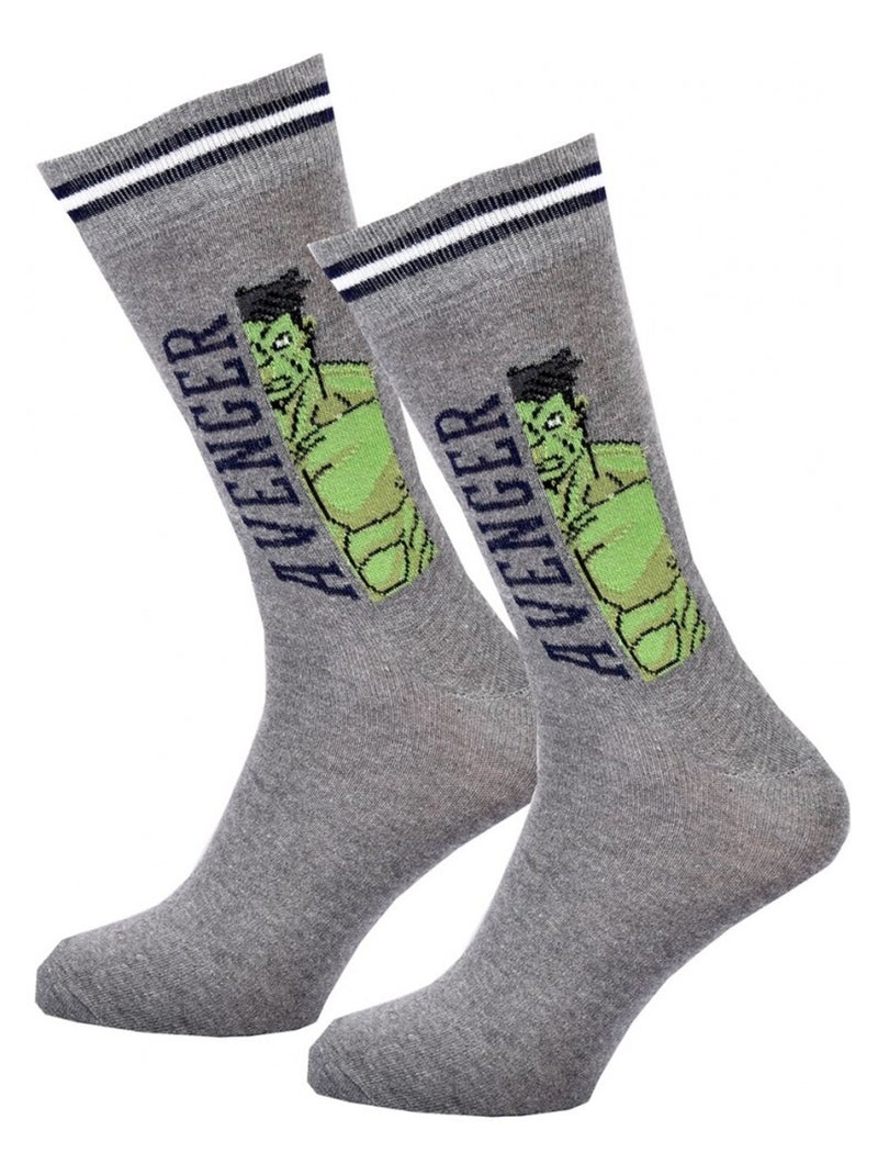Chaussettes Pack Cadeaux Homme MARVEL AVENGERS Gris Vert clair Noir - Kiabi