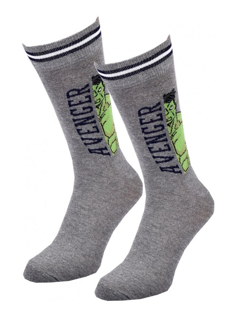 Chaussettes Pack Cadeaux Homme MARVEL AVENGERS Gris Vert clair Noir - Kiabi