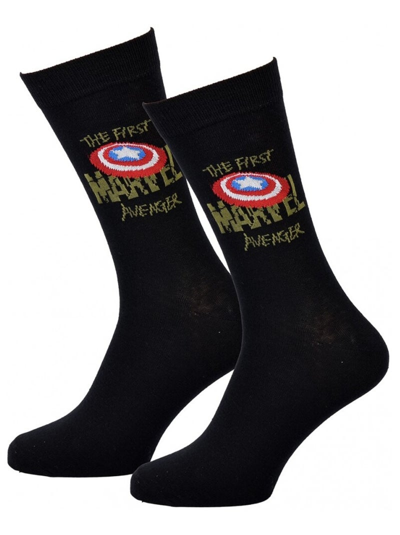 Chaussettes Pack Cadeaux Homme MARVEL AVENGERS Noir Blanc Gris Rouge - Kiabi