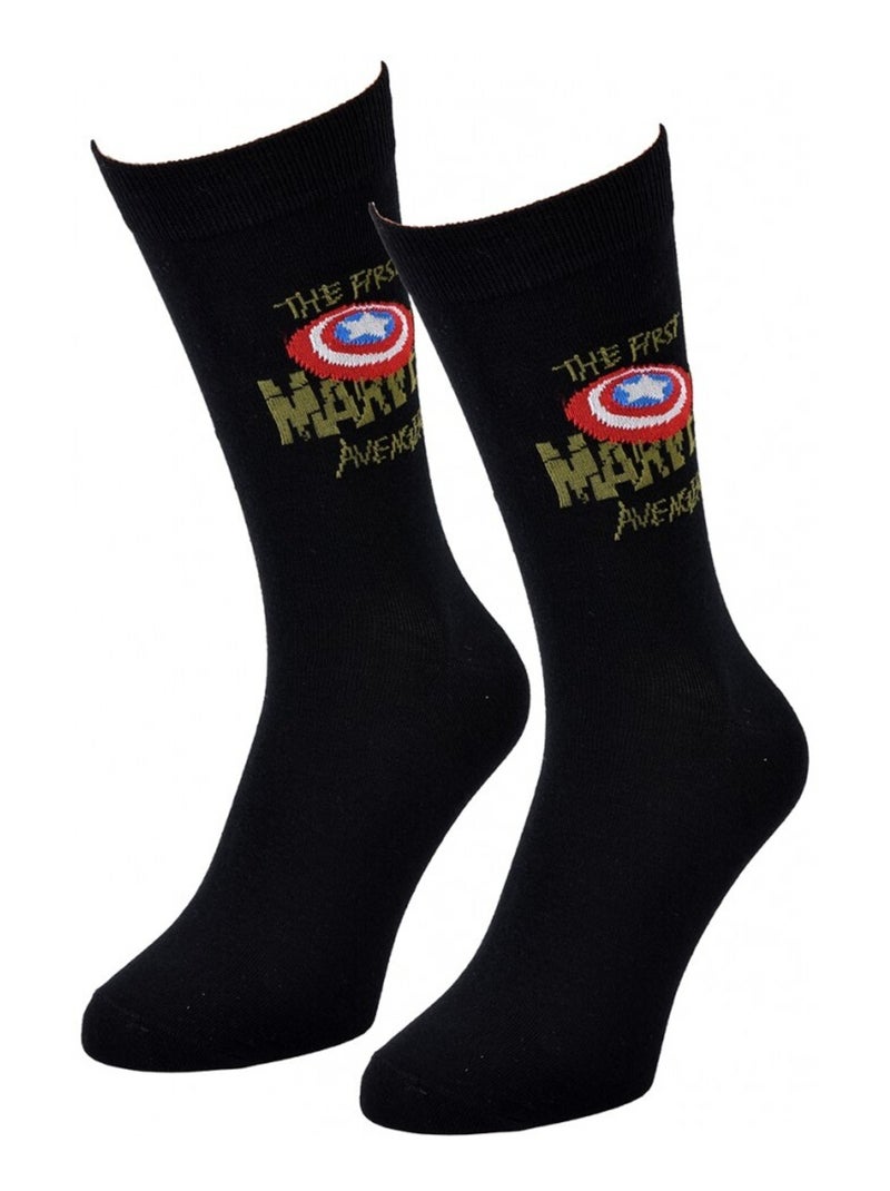 Chaussettes Pack Cadeaux Homme MARVEL AVENGERS Noir Blanc Gris Rouge - Kiabi