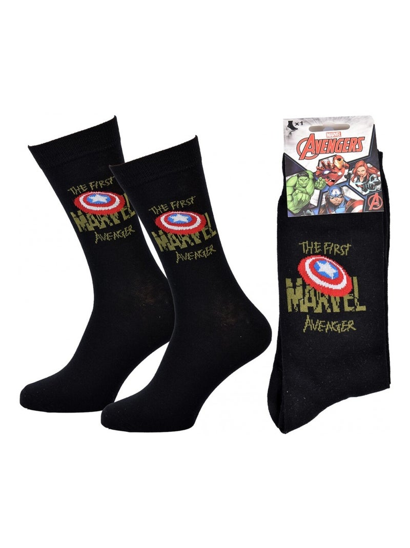 Chaussettes Pack Cadeaux Homme MARVEL AVENGERS Noir Blanc Gris Rouge - Kiabi